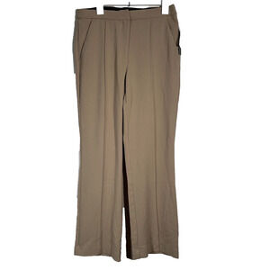 Violets & Roses Khaki Stretch Pants Women's Size 10/30 High Rise Pockets Tan